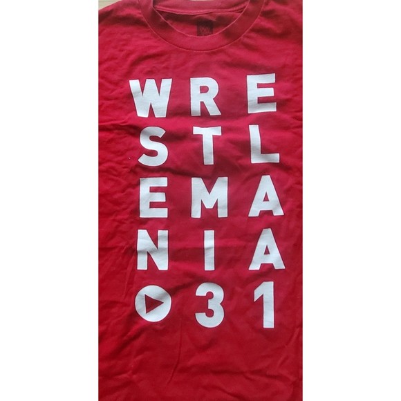 2015 WWE Wrestlemania 31 red Mens Size 2XL - Picture 2 of 5
